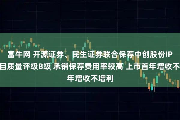 富牛网 开源证券、民生证券联合保荐中创股份IPO项目质量评级B级 承销保荐费用率较高 上市首年增收不增利